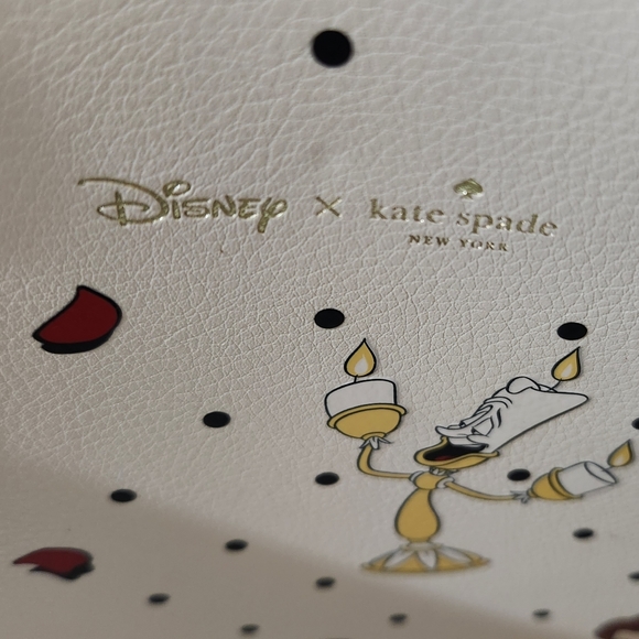 🆕️Disney X Kate Spade Beauty And The Beast Small Reversible Tote and Wristlet - Picture 13 of 17